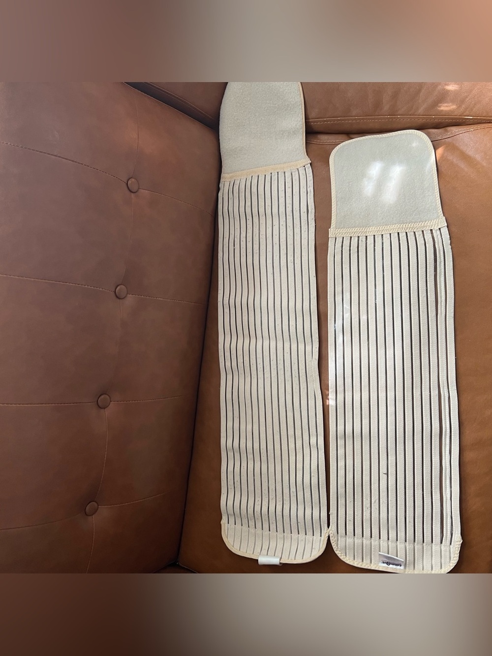 Babies "R" Us postpartum belt 2 piece bundle Sz S and Sz M in cream color